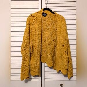Angie sweater cardigan size small yellow
